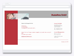 Muster Web-Visitenkarte